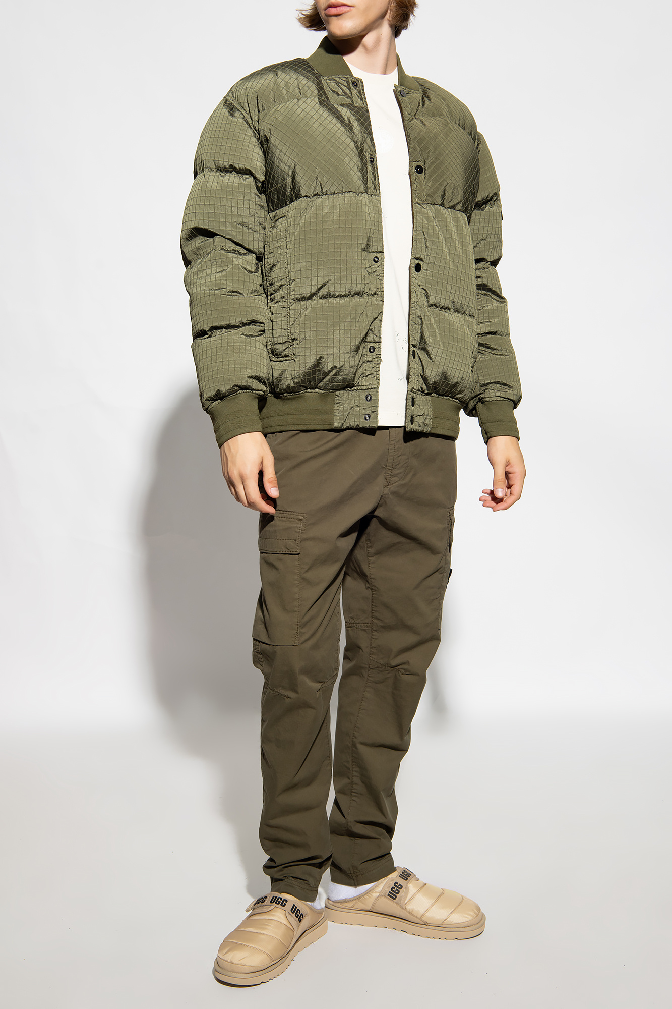 Stone island 2024 khaki puffer jacket